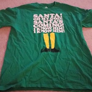 Elf tee for Christmas, Santa